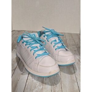 Brunswick Women Size 9.5 Bowling Shoes‎ Strikeforce Raptor Blue White Lace Up